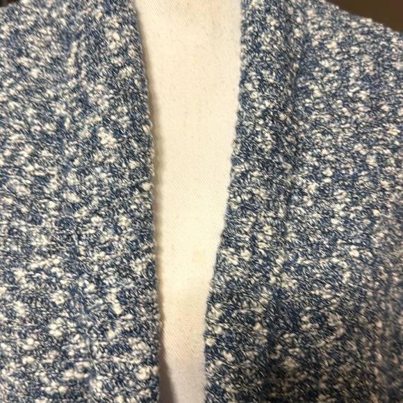 Frye Sweater blue heather Cardigan open hang size Medium New With Tags - Picture 4 of 11